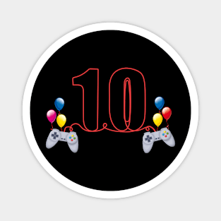 10th Birthday Boy Toddlers Video Gamer Magnet